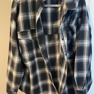 black and white flannel